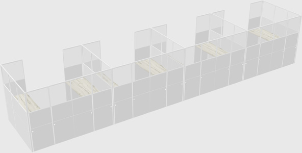 U-shaped cubicle
