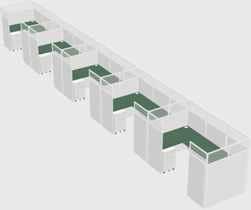 U-shaped cubicle