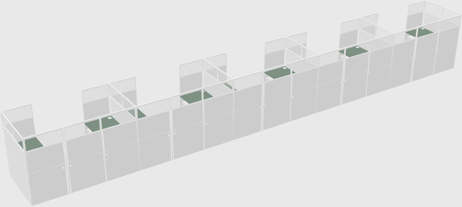 U-shaped cubicle