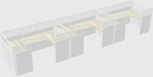 U-shaped cubicle