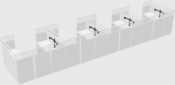 U-shaped cubicle