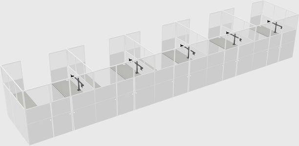 U-shaped cubicle