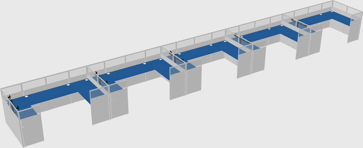 U-shaped cubicle