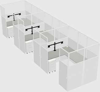 U-shaped cubicle