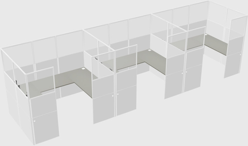 U-shaped cubicle
