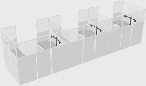 U-shaped cubicle