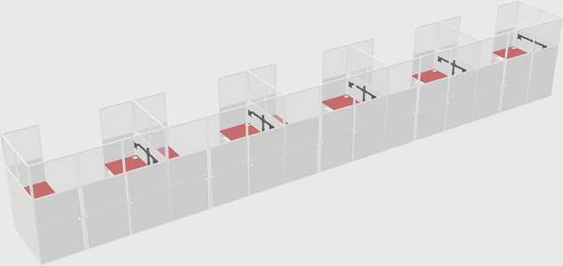 U-shaped cubicle