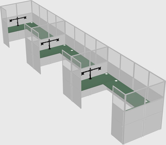 U-shaped cubicle