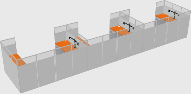 U-shaped cubicle