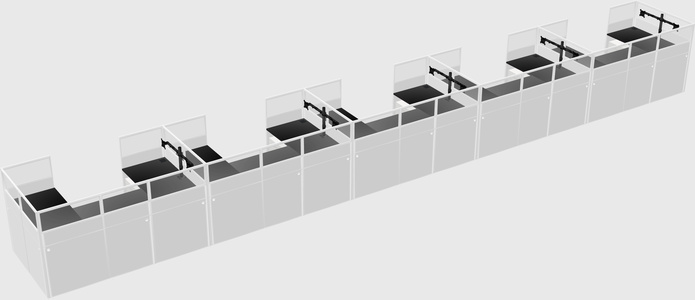 U-shaped cubicle