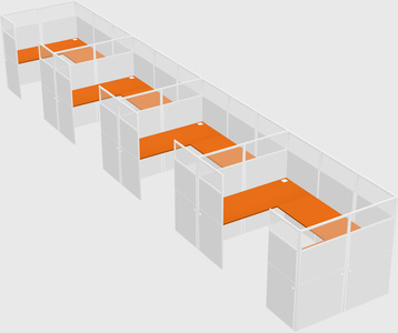 U-shaped cubicle