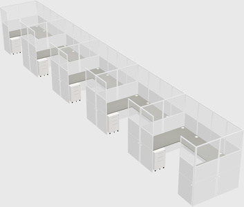 U-shaped cubicle