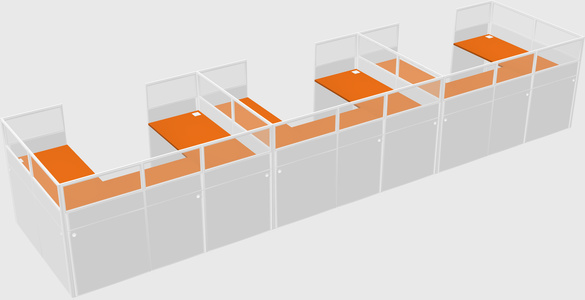 U-shaped cubicle