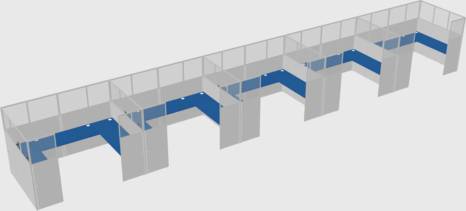U-shaped cubicle