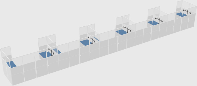 U-shaped cubicle