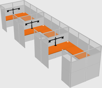 U-shaped cubicle