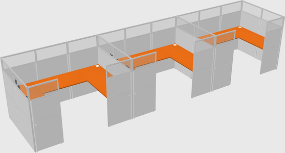 U-shaped cubicle