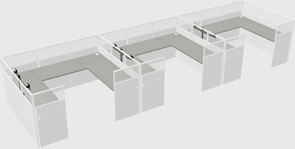 U-shaped cubicle