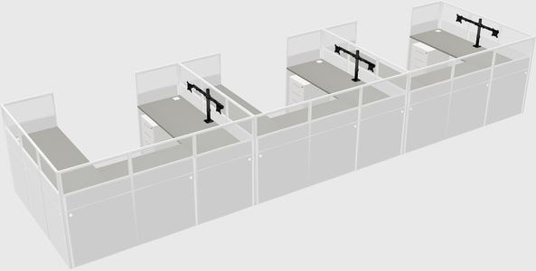 U-shaped cubicle