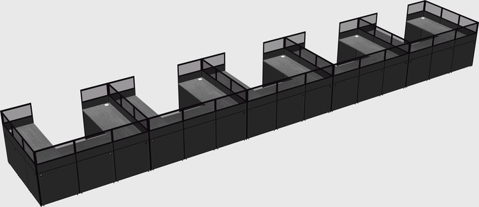 U-shaped cubicle