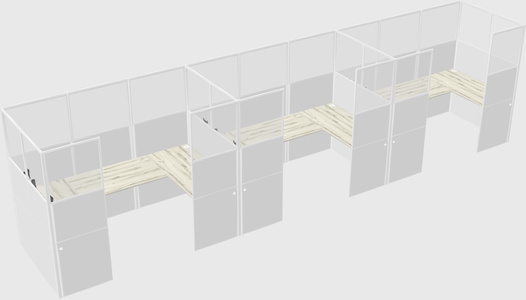 U-shaped cubicle
