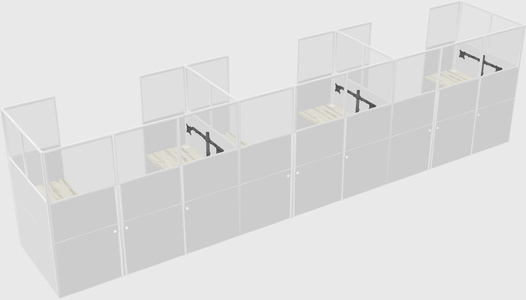 U-shaped cubicle