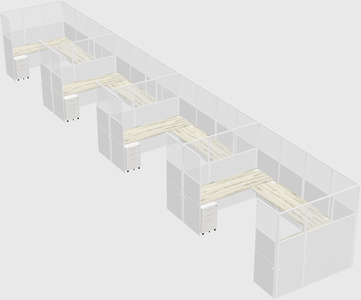 U-shaped cubicle