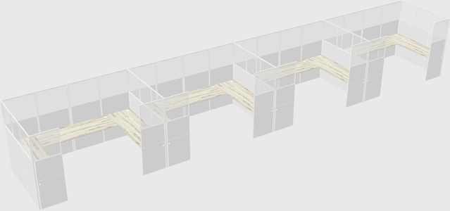 U-shaped cubicle