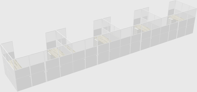 U-shaped cubicle