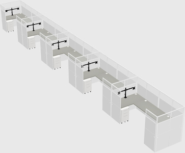 U-shaped cubicle