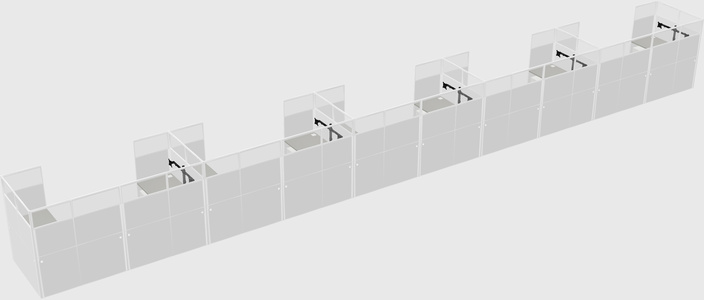 U-shaped cubicle