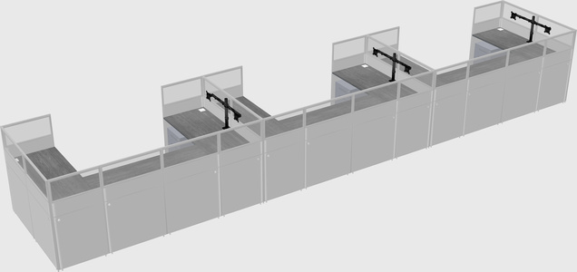 U-shaped cubicle