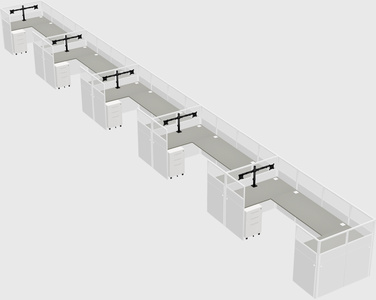 U-shaped cubicle