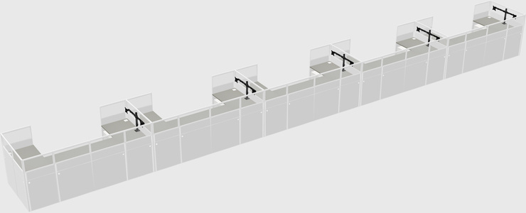U-shaped cubicle