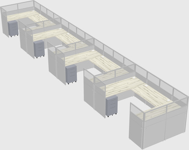 U-shaped cubicle