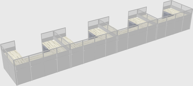 U-shaped cubicle