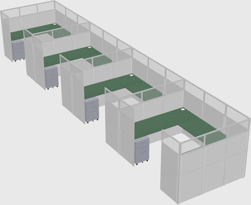 U-shaped cubicle