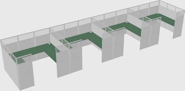 U-shaped cubicle