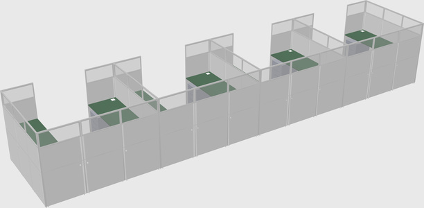 U-shaped cubicle