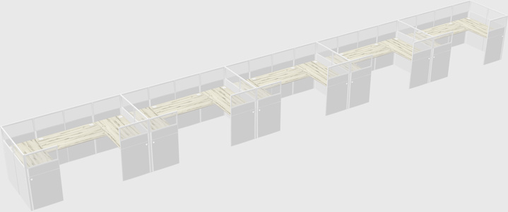 U-shaped cubicle