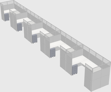 U-shaped cubicle