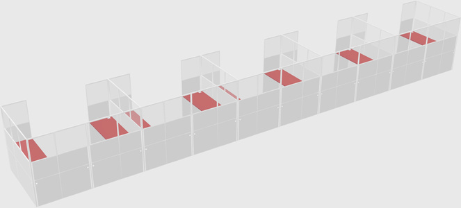 U-shaped cubicle