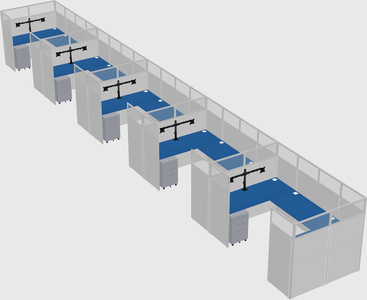 U-shaped cubicle