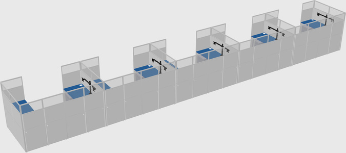 U-shaped cubicle