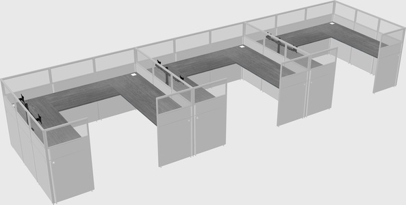 U-shaped cubicle