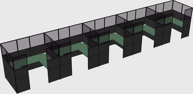 U-shaped cubicle