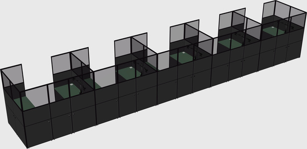 U-shaped cubicle