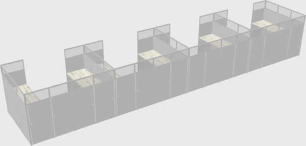 U-shaped cubicle