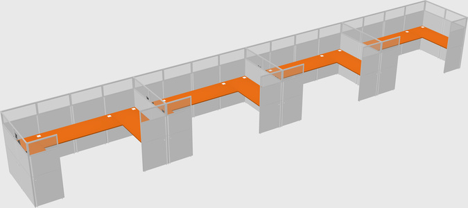 U-shaped cubicle
