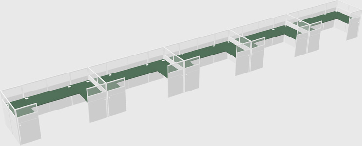 U-shaped cubicle